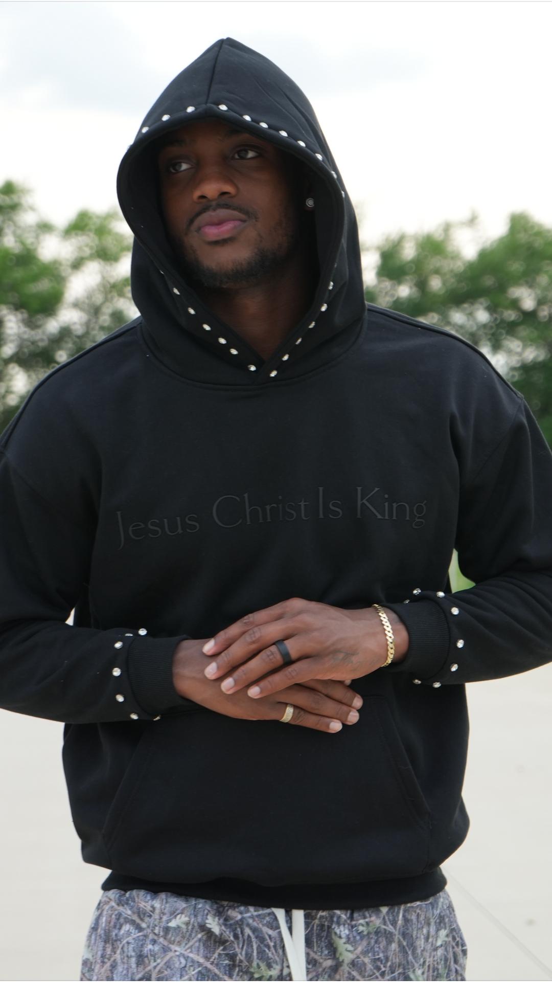 Black "Jesus Christ is King" Hoodie